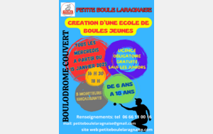 CREATION D'UNE ECOLE DE BOULES;