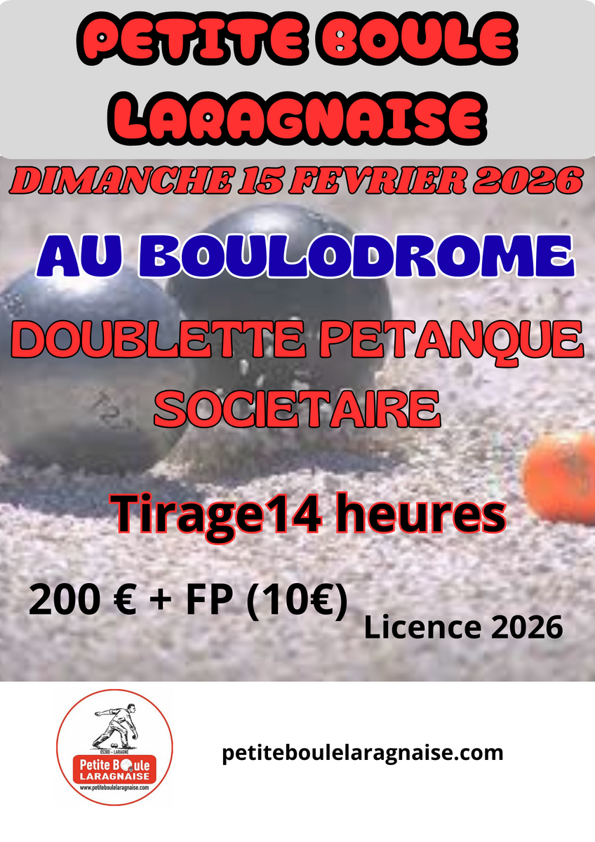 DOUBLETTE PETANQUE SOCIETAIRE