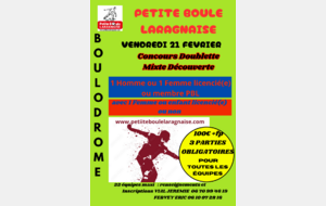 PETANQUE DOUBLETTE MIXTE OU 1 ENFANT