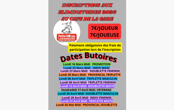 INSCRIPTION ELIMINATOIRES